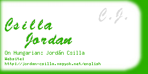 csilla jordan business card